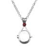 Anime Mermaid Seashell Necklace with Red Sand and Rhinestone Inlay