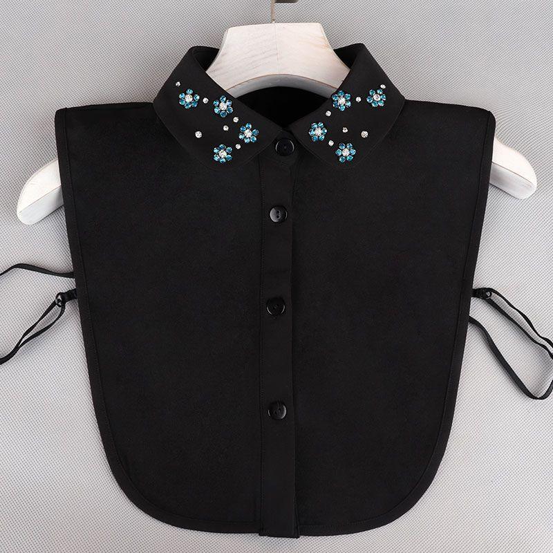 Μόδα Χρώμα Καραμέλας Λευκό Ψεύτικος Γιακάς Πουκάμισο Γυναικείο Ψεύτικος Γιακάς Μισό Πουκάμισο Μπλούζα Ψεύτικος Γιακάς Γυναικείο Πουλόβερ Πουκάμισο Αποσπώμενοι Γιακάδες