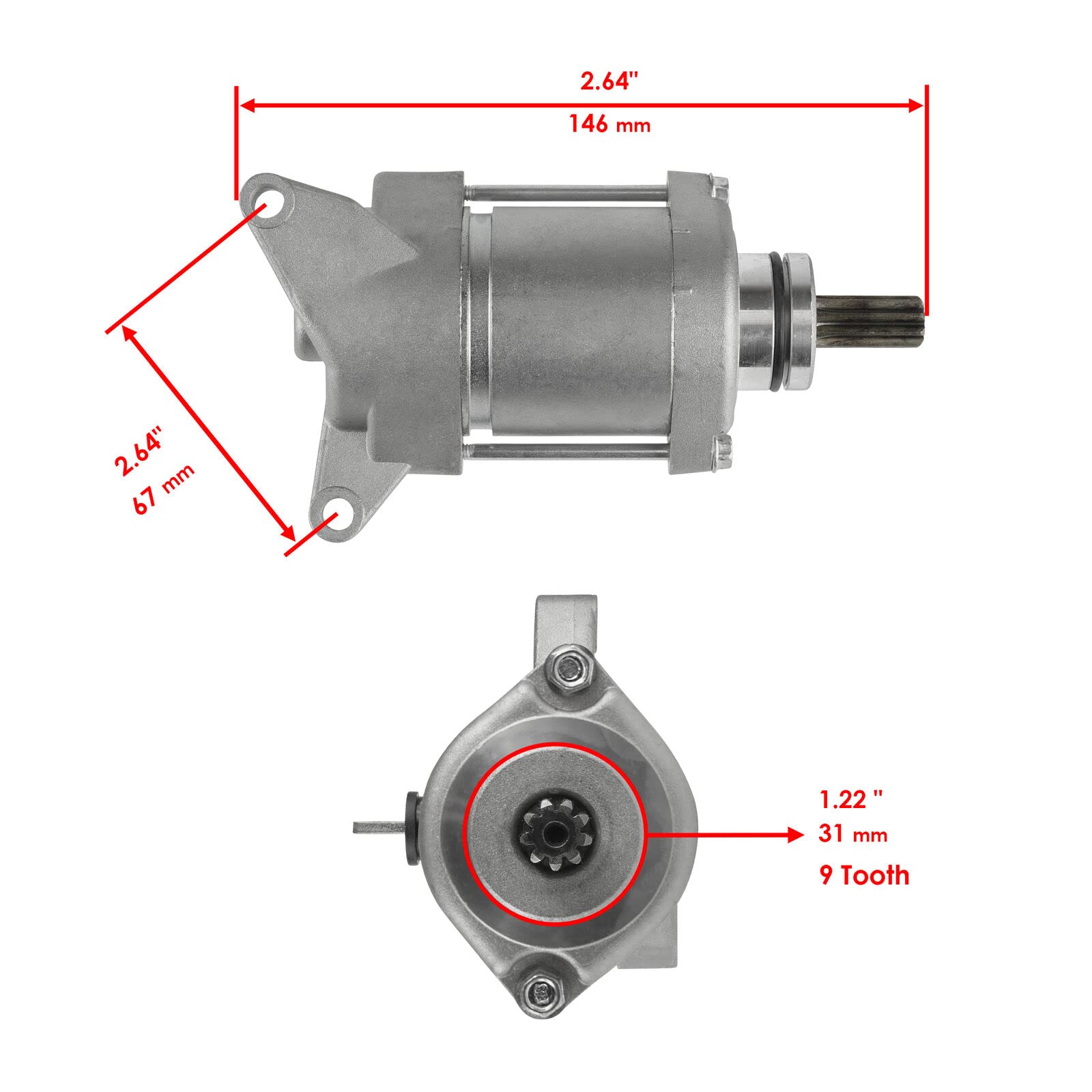 Electrical Starter Motor For Yamaha Motorcycle Motocross WR450F 2003-2006 5TJ-81890-00-00 5TJ-81890-10-00 5TJ-81890-20-00 1PC Starter