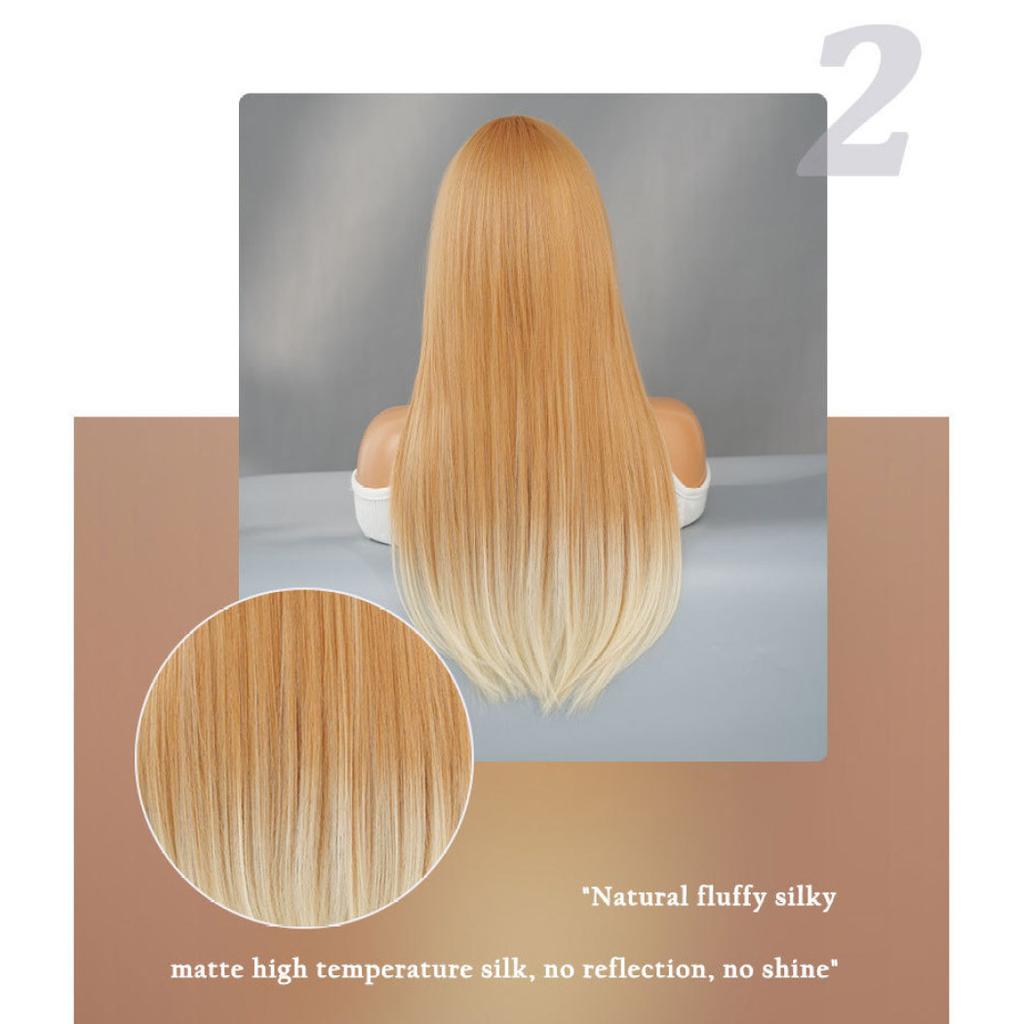 Women's Simulation Wig 63cm Hair Cospaly Full Headgear Rose Hair Net Headdress Beauty Decoration Wig