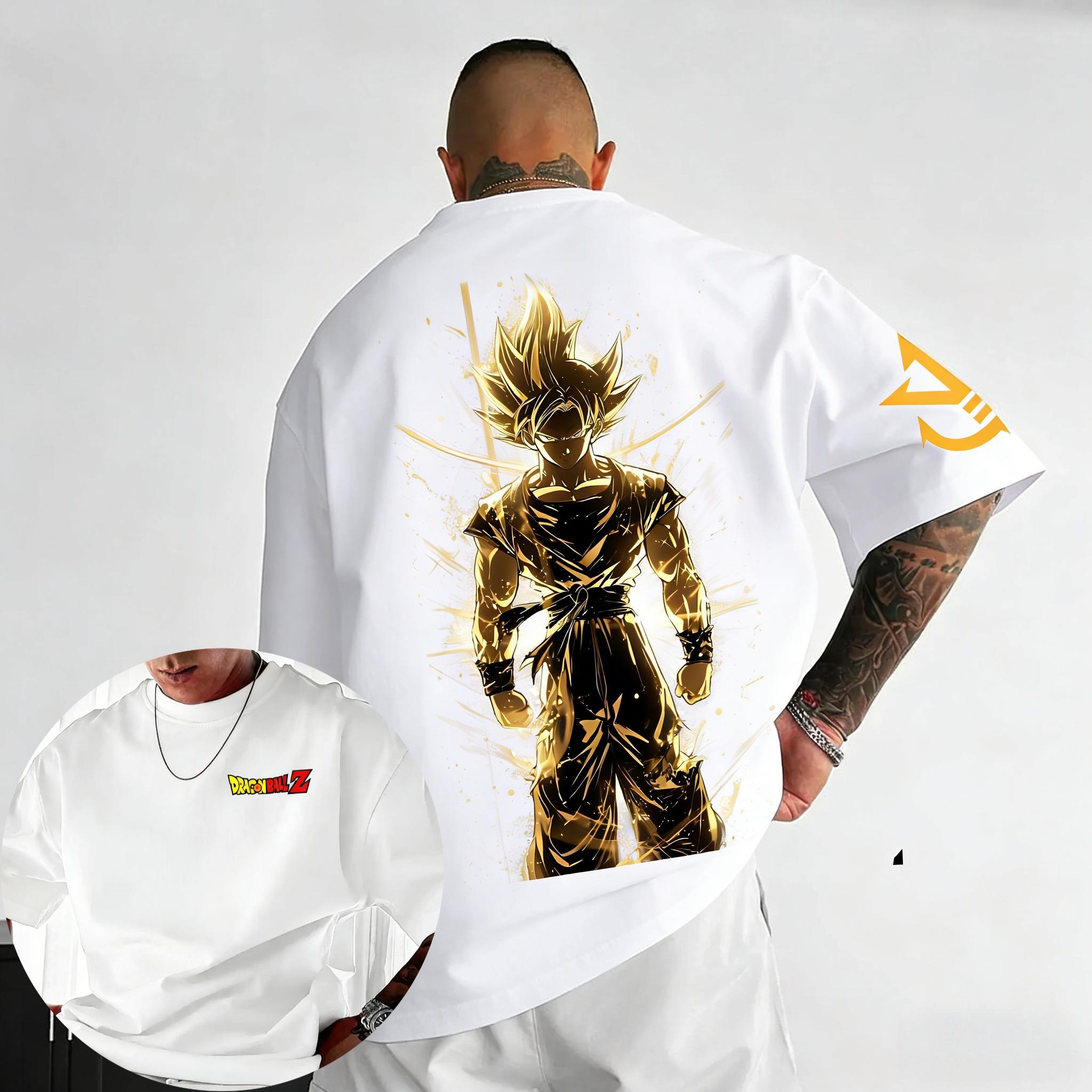 GUOYAN TOP Dragon Ball Anime Goku Geprint Katoenen Korte Mouwen 2026 Zomer Losse Sportieve Heren en Dames Modieuze Ronde Hals T-shirts 2XL