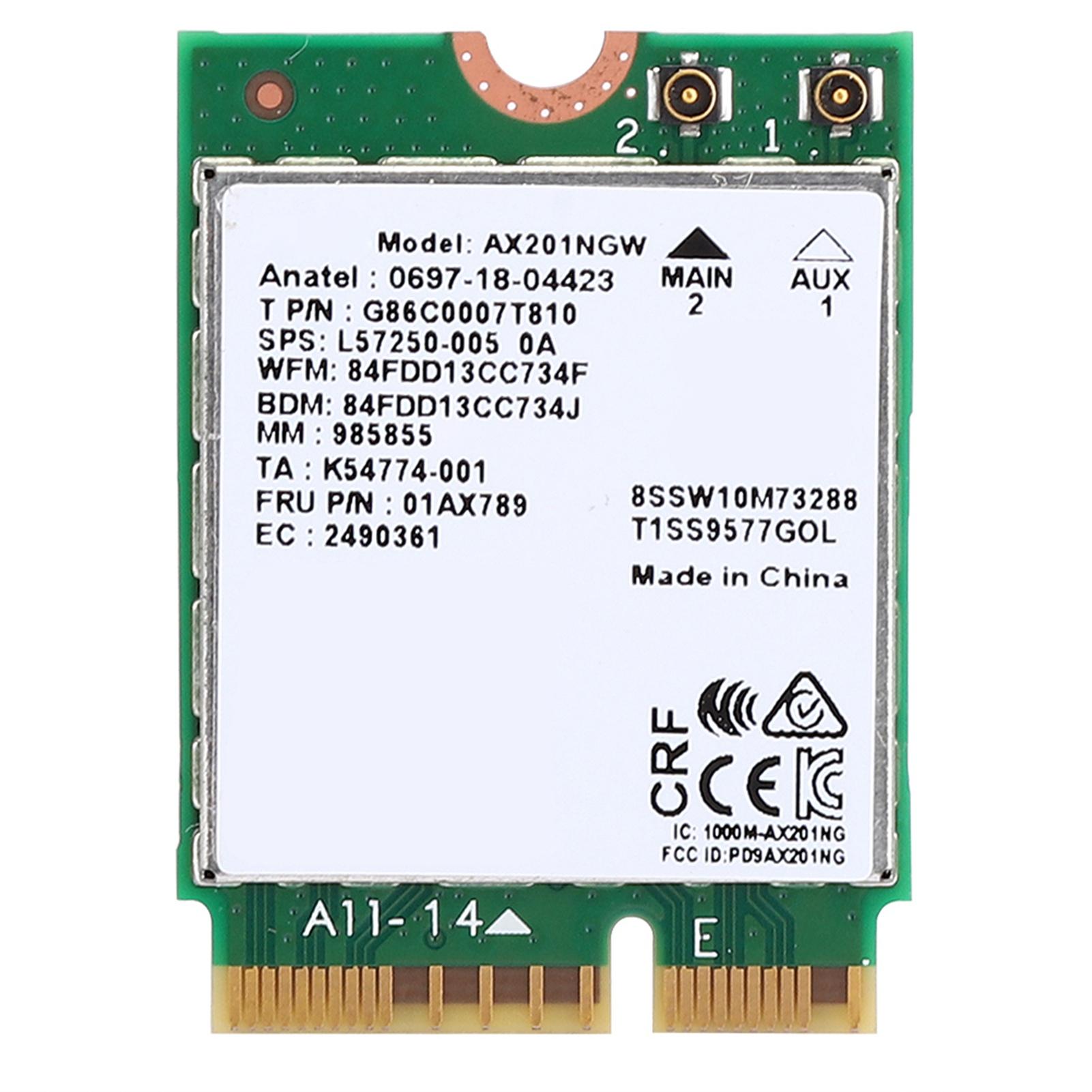 

Мережева карта для Intel AX201NGW WIFI 6 Gigabit 2400M M.2.CNVio2 Інтерфейс для Bluetooth 5.0