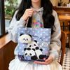 Panda Canvas Handbag - Versatile Women's Makeup & Toiletry Bag for Travel