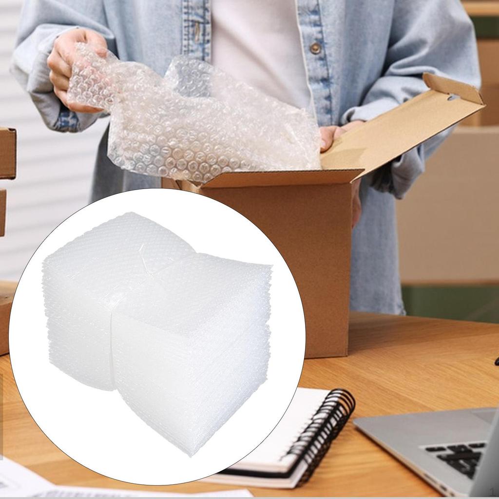 100 Pieces Bubble Wrap Cushioning Waterproof Clear Out Bags for Packaging, Plates,