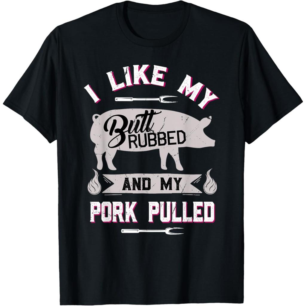 Funny Pork Rub Graphic T Shirts BBQ Barbecue Men Women Pure Cotton Humor Streetwear Tee Shirt Short Sleeve Unisex Loose Clothing