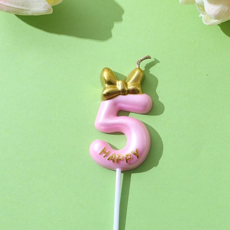 1st Birthday Bow Candle - Little Fairy Cake Decoration