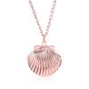 Minimalist Openable Mini Shell Photo Frame Metal Necklace For Girls And Women