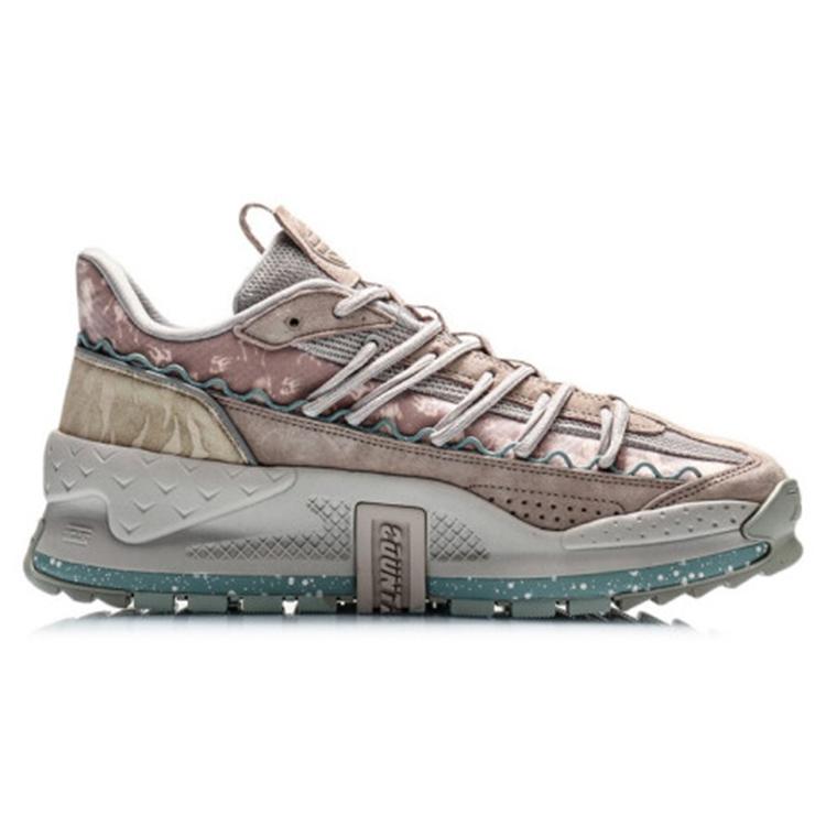 New LINING CF Tracing Casual Shoes Women's Low Top Light White Purple AGCQ192-5