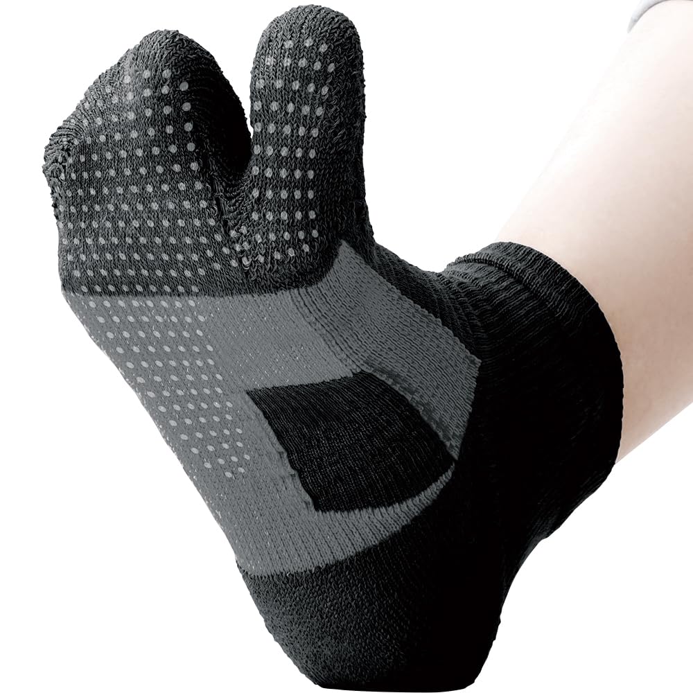 Alphax Foot Core Hapilab Core Training Foot 1 Black X Sizes Made In Japan Support, Socks, Tabi-Style Socks, Support, Pair, Gray, 25.0-27.0cm,