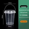 1000ml Disposable Fruit Tea Cup - Large Capacity Handheld Bucket for Milk Tea