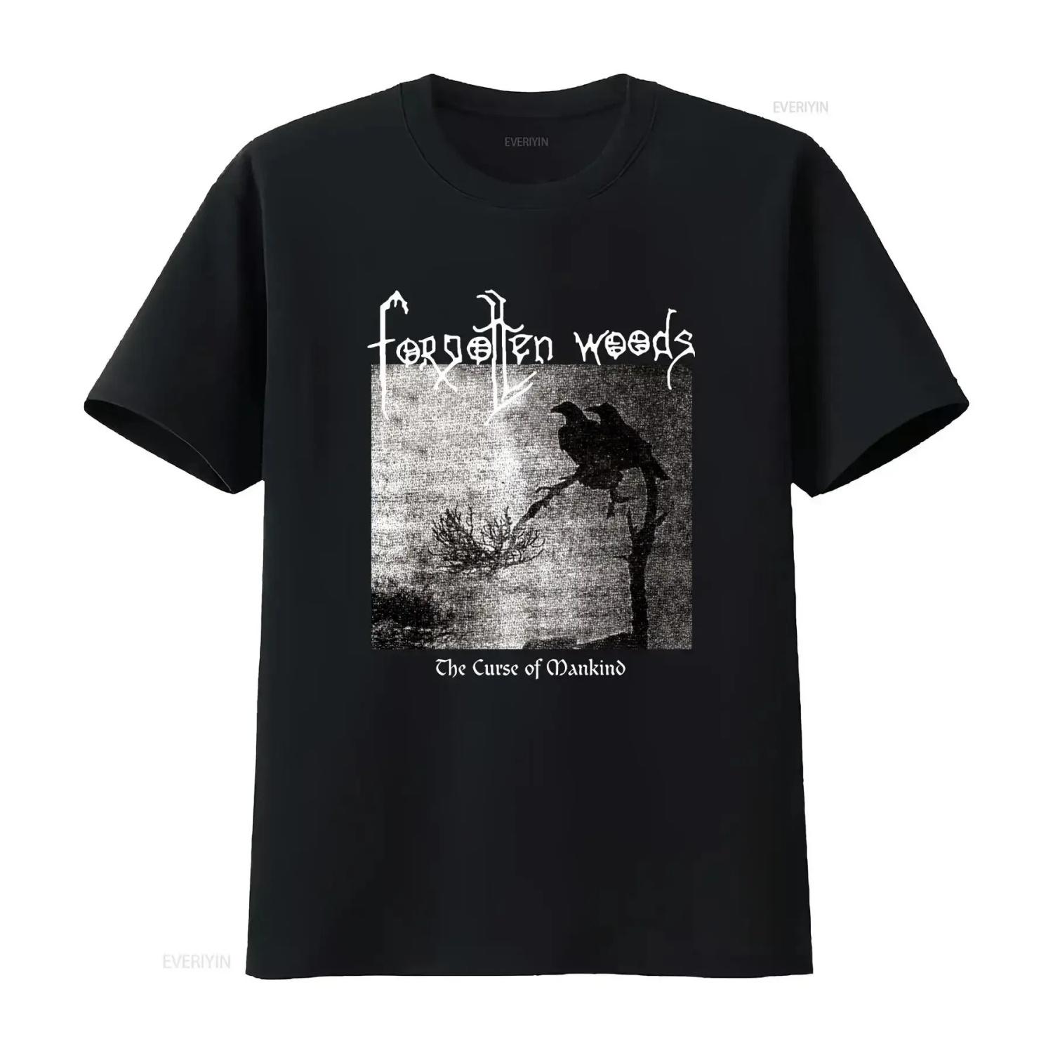 

NWT New 3419 Forgotten Woods The Curse of kind T Shirt vintage Washed Comfortable Stretched streetwear fashion S чёрный
