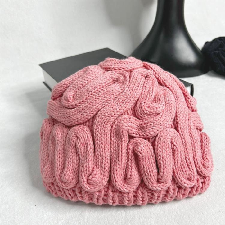 Winter Warm Novelty Hat for Adult Cerebrum Hat Pullover Skull Hat for Outdoor Activity Halloween Dressingup Headwear