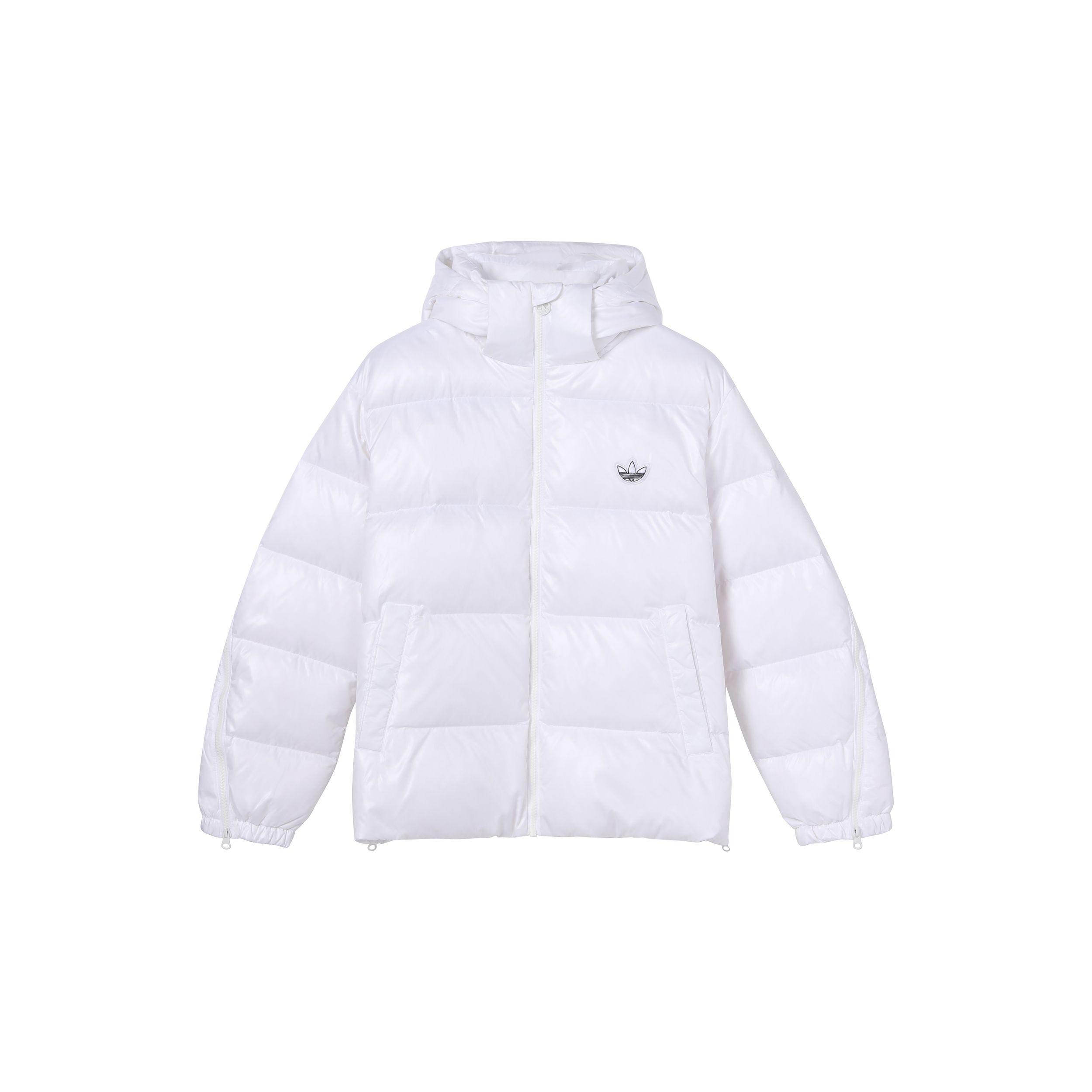 

Adidas Originals Trefoil Logo Warm Cuff Zipper Casual Short Warm Down Jacket Women jackets White H36775 38