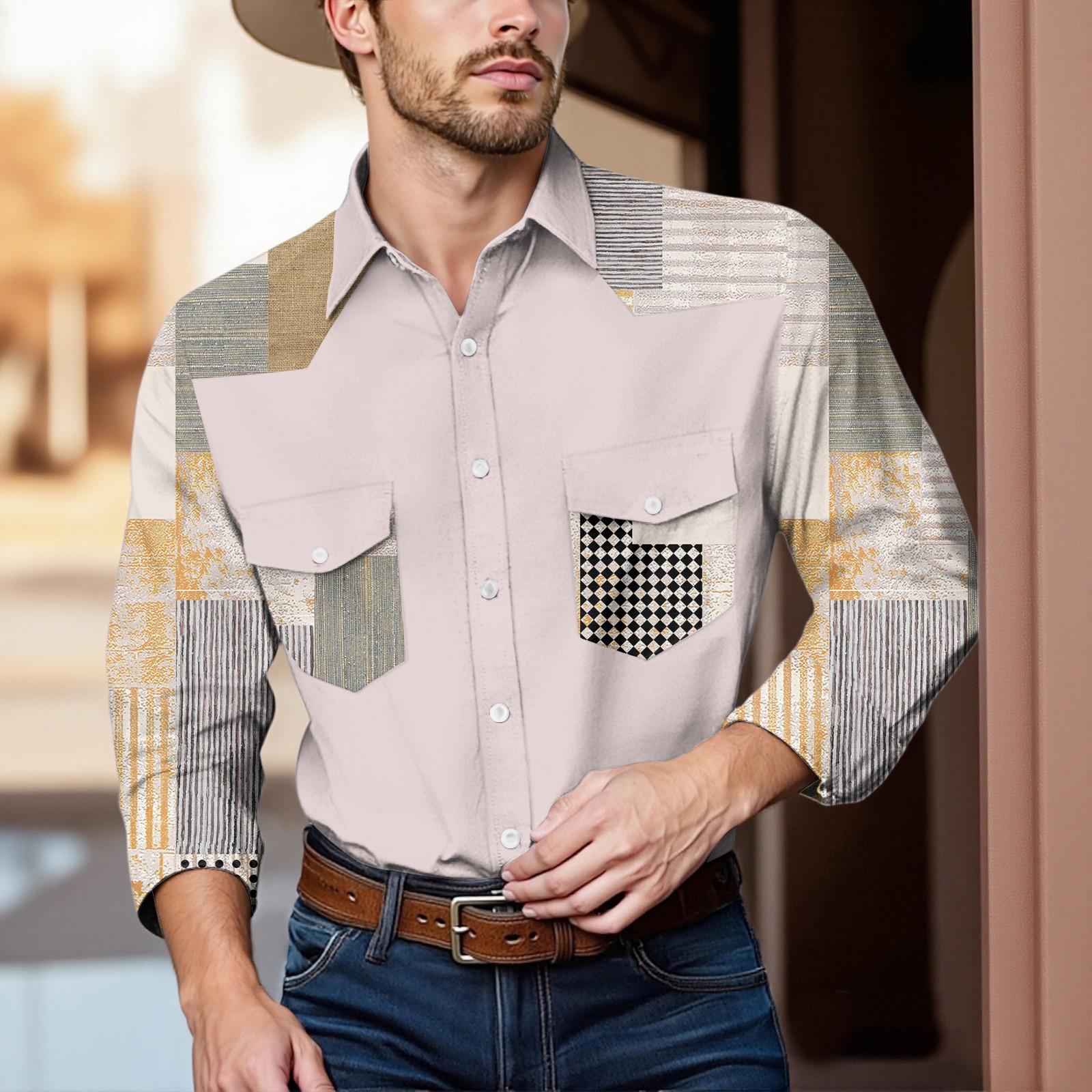 

Мужской модный топ кэжуал с длинными рукавами, лацканами и длиной до плеч XL