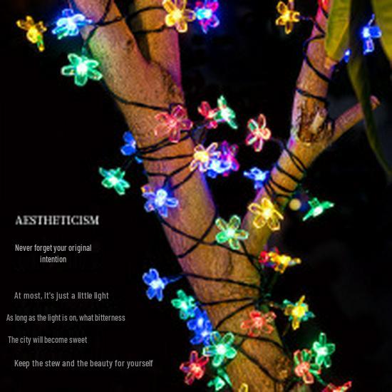 Cross-Border LED Cherry Blossom String Lights for Outdoor Christmas Décor