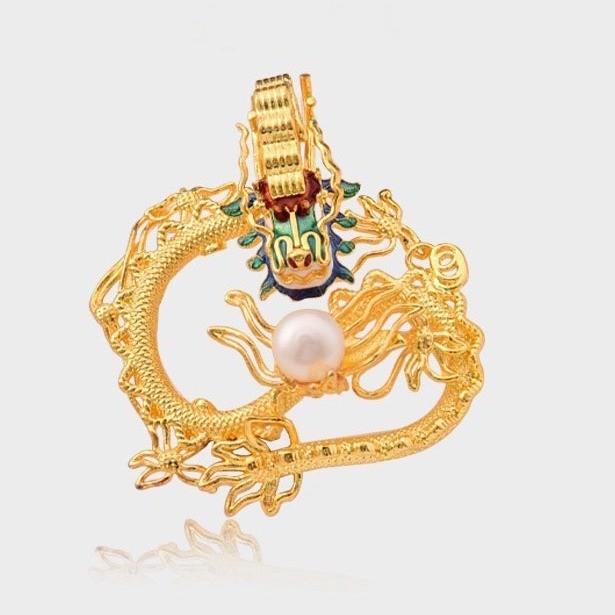 

Медная брошь со знаком зодиака дракона, модная мужская и женская брошь для костюма высокого класса, модные аксессуары для осеннего и зимнего пальто 4·5x4·0 золотой