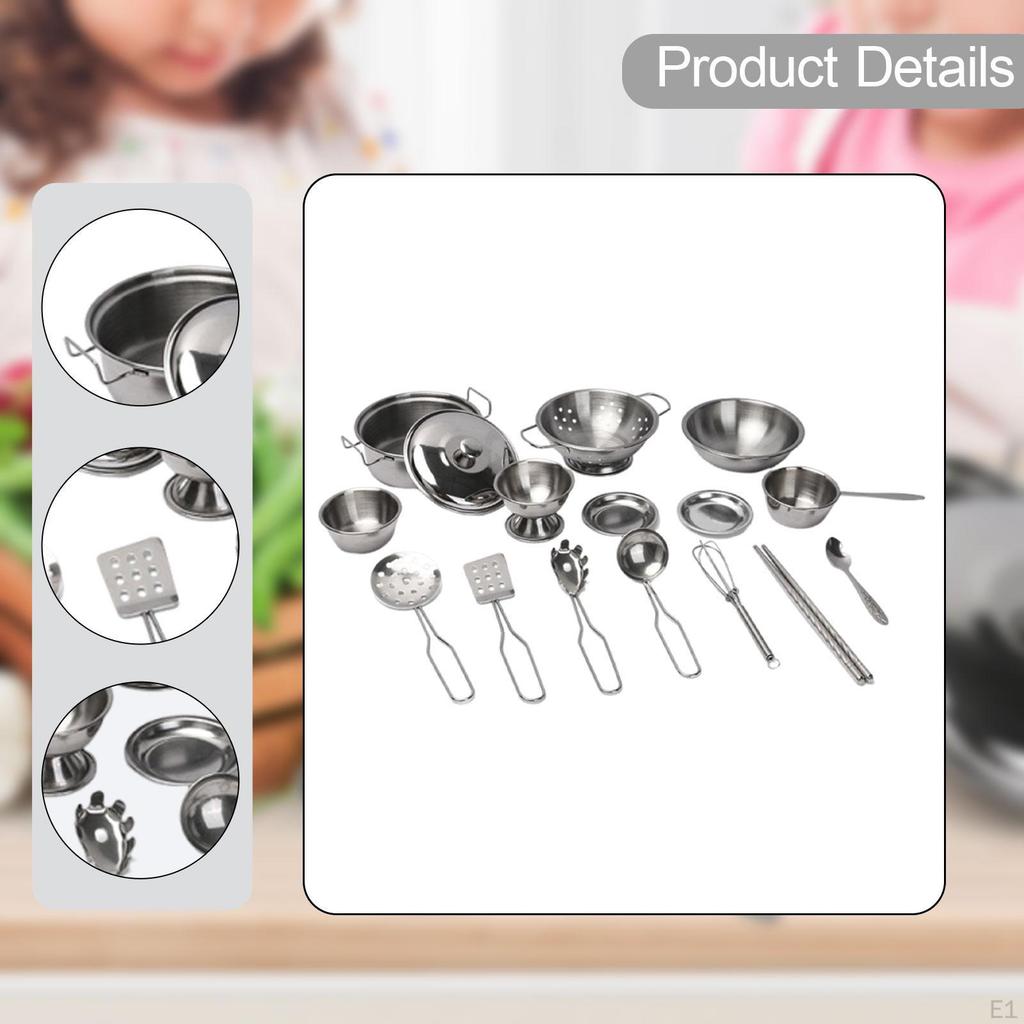 Kids Kitchen Toy Set Play Pots and Pans Toys,Gift Role Pretend Cookware Cooking