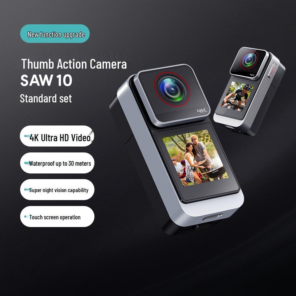 4K HD Waterproof Sports Camera with Anti-Shake, Chest & Head Mounts for Motorcycle & Diving