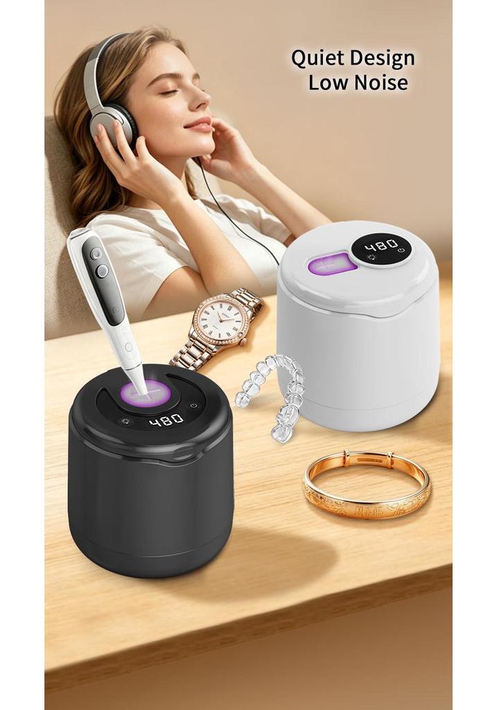 Ultrasonic Cleaner for Dentures, Jewelry, Watch Straps & Toothbrush Covers