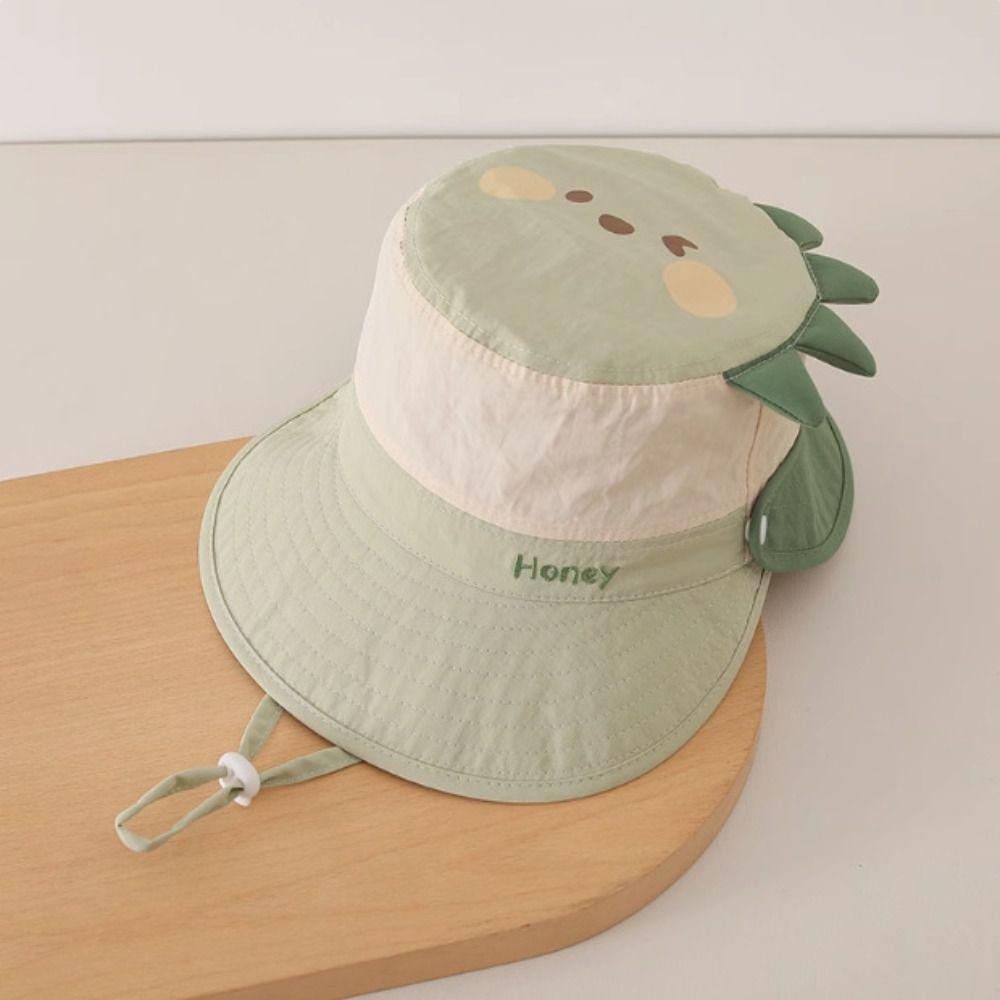 Quick-dry Summer Kid Sunhat Letter Embroidery Children's Fisherman Hat  Boy