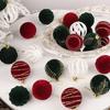 30pcs/box Velvet Christmas Ball 6cm Red Gree White Xmas Tree Balls Ornament 2025 Christmas Party Home Hanging Decoration Pendant