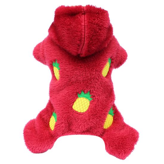 Hunde-Pyjama mit Kapuze, alle abgestimmten Flanell-Plüsch-Haustier-Outfits, Onesie, Mantelzubehör