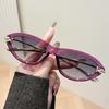 Retro Cat Eye Women'S Sunscreen Sunglasses Metal Pc Versatile Rope Knot Street Outdoor Photo Sunglasses