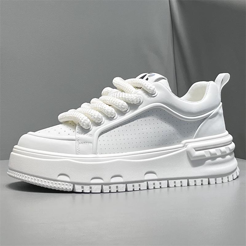 Herbst Leder atmungsaktiv bequem Plateau Freizeitschuhe zmd