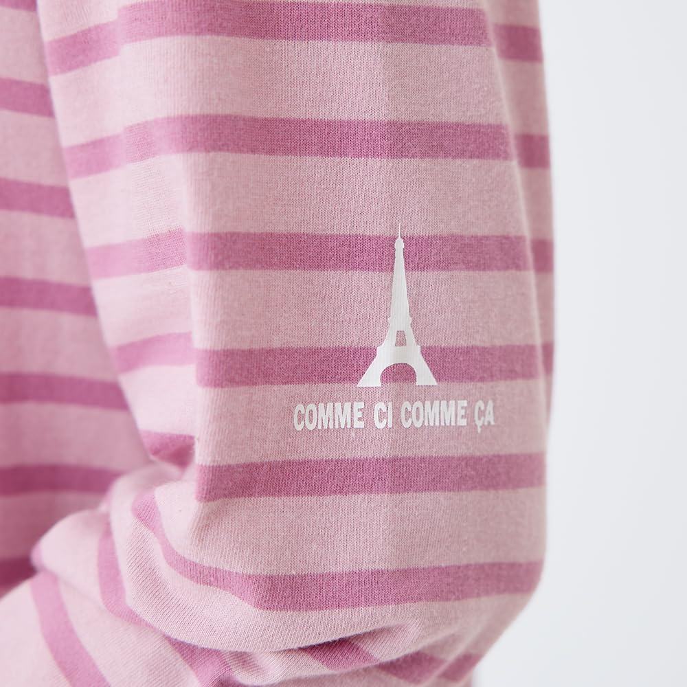 Gunze MF8215 Long Sleeve Striped Women's Pants, Jersey,