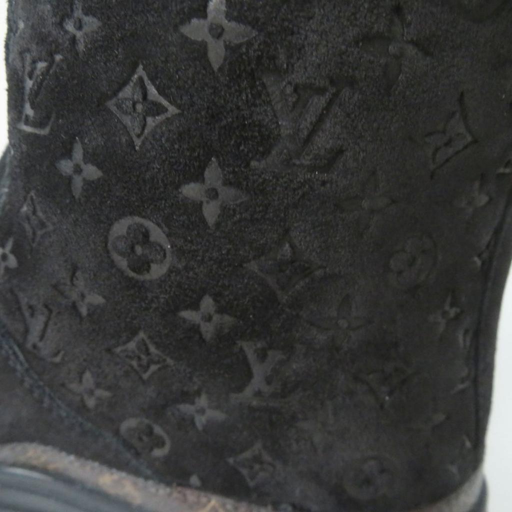 Excellent LOUIS VUITTON Boots Black Mouton Women 35 Used