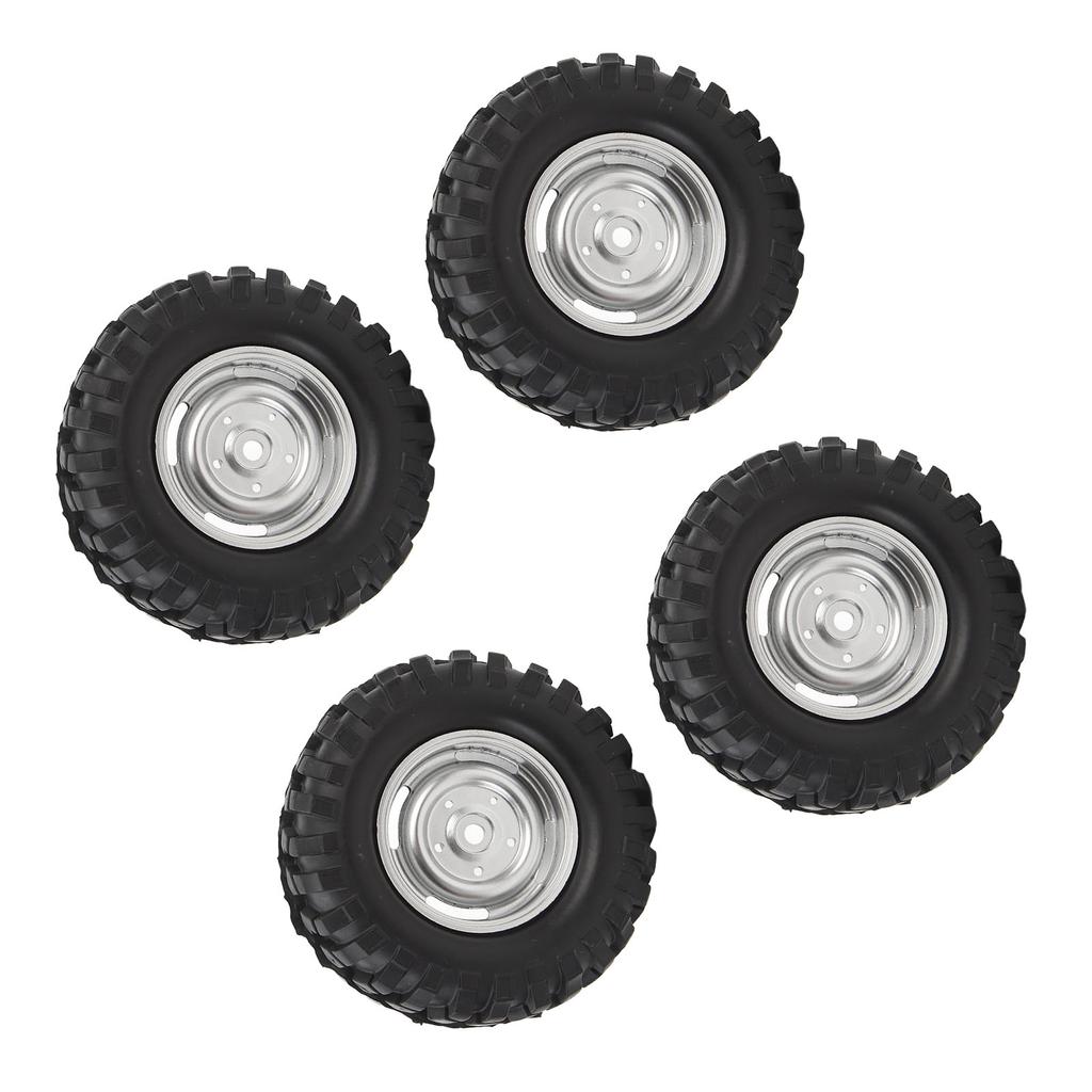 4PCS RC Crawler Tires 1.9 Inch Rubber   RC Tire with Plastic Wheel   for   1Celsius10 Remote Control Cars