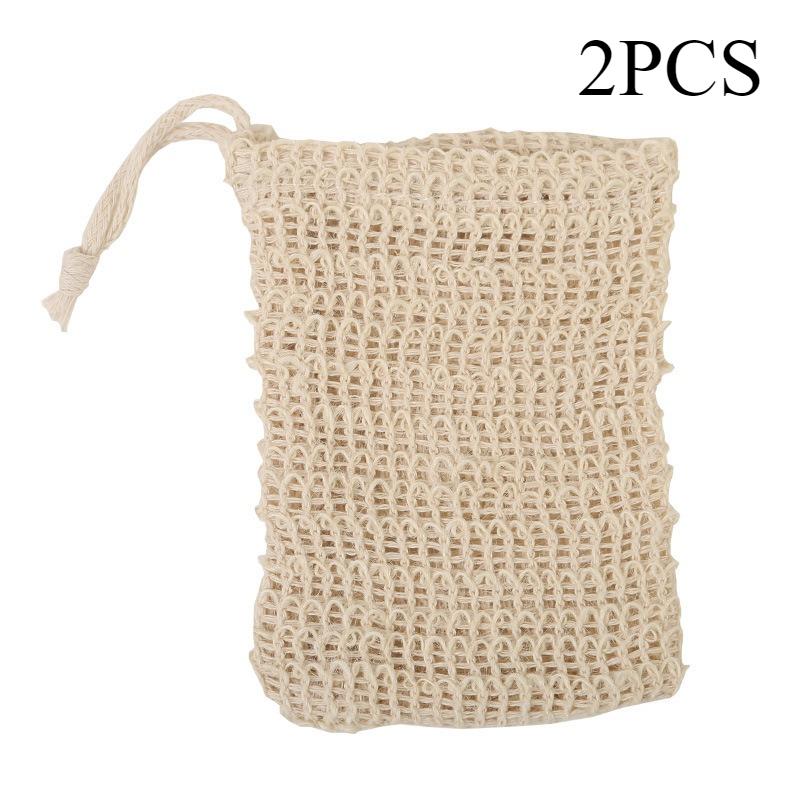 

Set of 2 Soap Bags for Shower & Bath, Exfoliating Body Scrubber Pouch, Soap Holder Net for Drying and Extending Soap Life