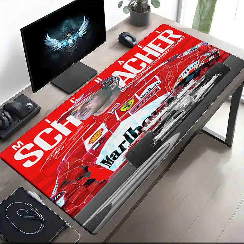 Michael Schumacher Theme Mouse Pad, Non Slip Rubber Base, Multifunctional Office & Home Decor, Perfect for Workspace Personalization.