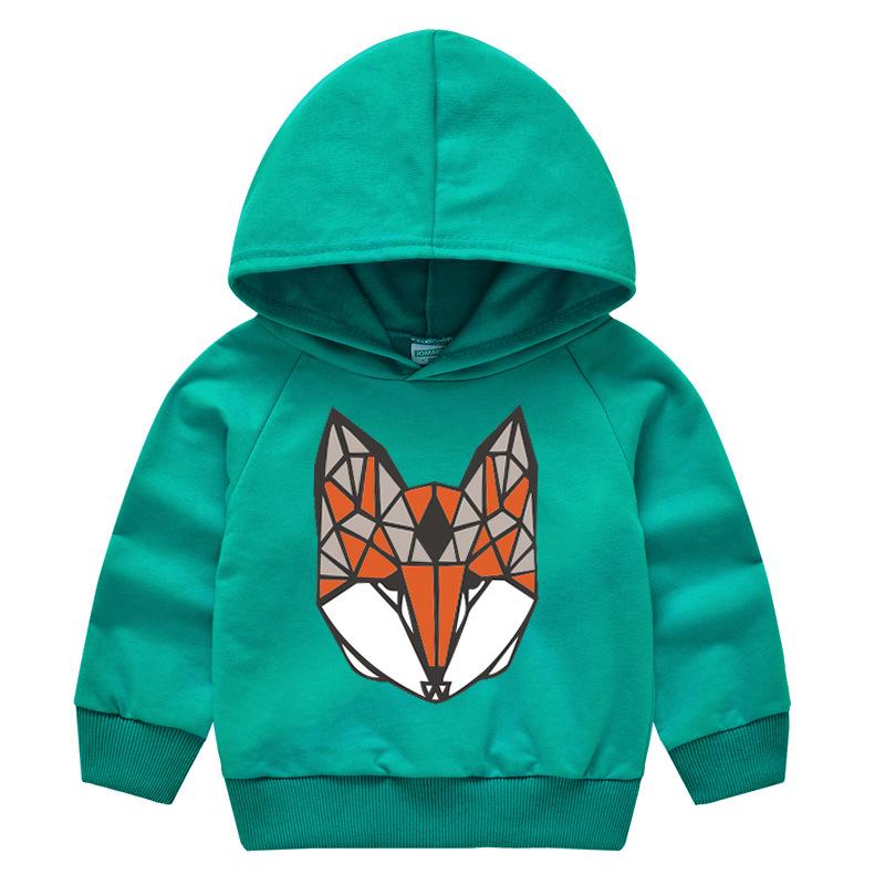 Frühling und Herbst Kindermode Kapuzenpullover Jungen und Mädchen Cartoon Druck Pullover Langarm Tops