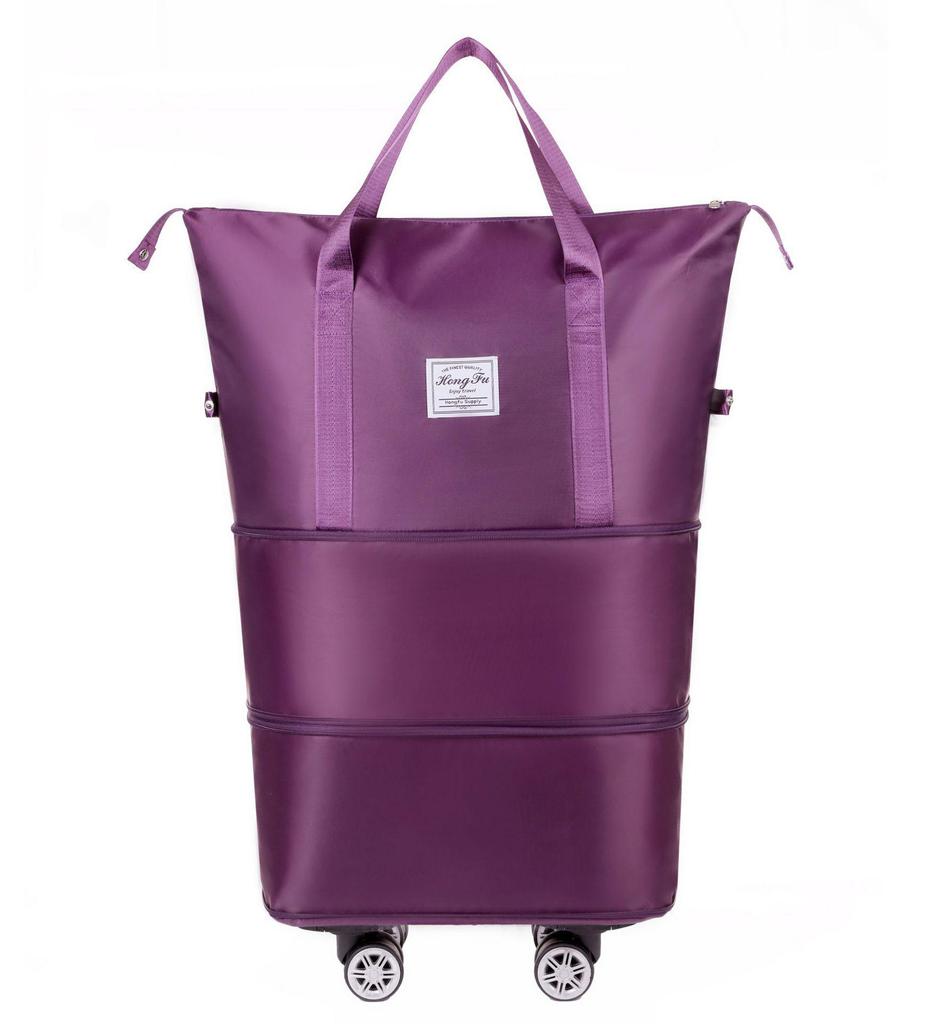 Expandable Wet/Dry Separation Luggage Bag with Universal Wheels - Large Capacity & Splash-Proof for Business Trips & Fitness Travel