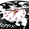 Dark Halloween Party Wall Sign Vinyl Record Clock Spooky Zombie Rise Artwork Home Decor Carved Music Album Longplay Wall Clock