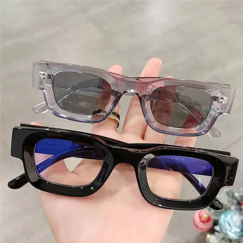 Yiran Glasses Men's Latest Designer Square Sunglasses Wo Ocean Color Shades Sun Glasses Fe Stylish Rectangular Rivet Oculos De Sol Cm