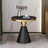 Minimalist Luxury Round Side Table for Living Room or Bedroom Bedside and Coffee Use