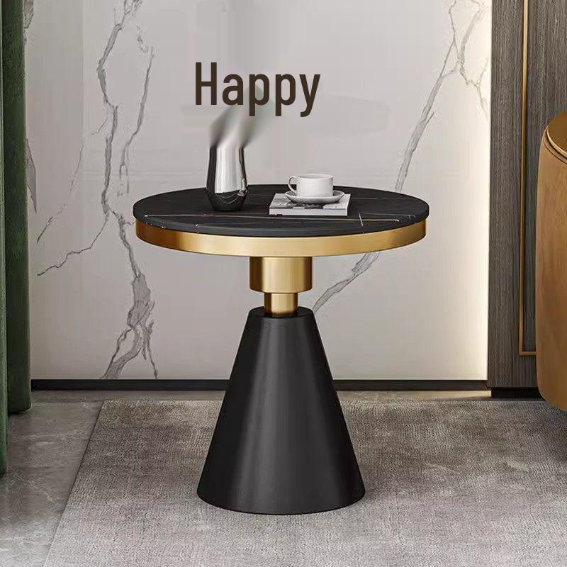 Minimalist Luxury Round Side Table for Living Room or Bedroom Bedside and Coffee Use