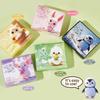 100 Sheets Facial Oil-Blotting Paper With Case Mirror Puff For Makeup Setting Portable Oil-Control Oil-Absorbing Wood Pulp Paper