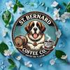 Vintage Metal Poster Saint Bernard Coffee 20x20 cm Wall Art Kitchen Decor