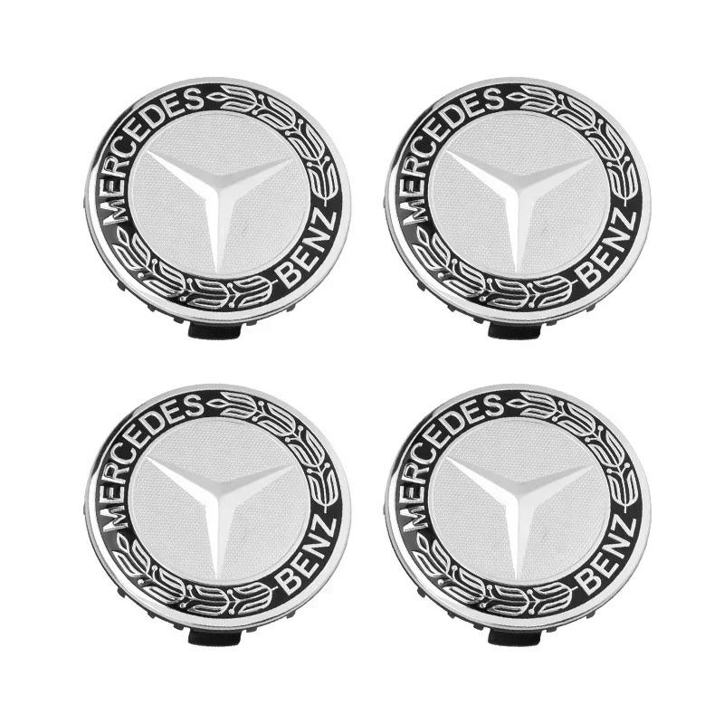 BLZ3   4Pcs 75MM Car Wheel Hub Center Badge Cap Covers for Mercedes Benz AMG a C GLA GLC Universal Fit Wheel Center Caps A171400