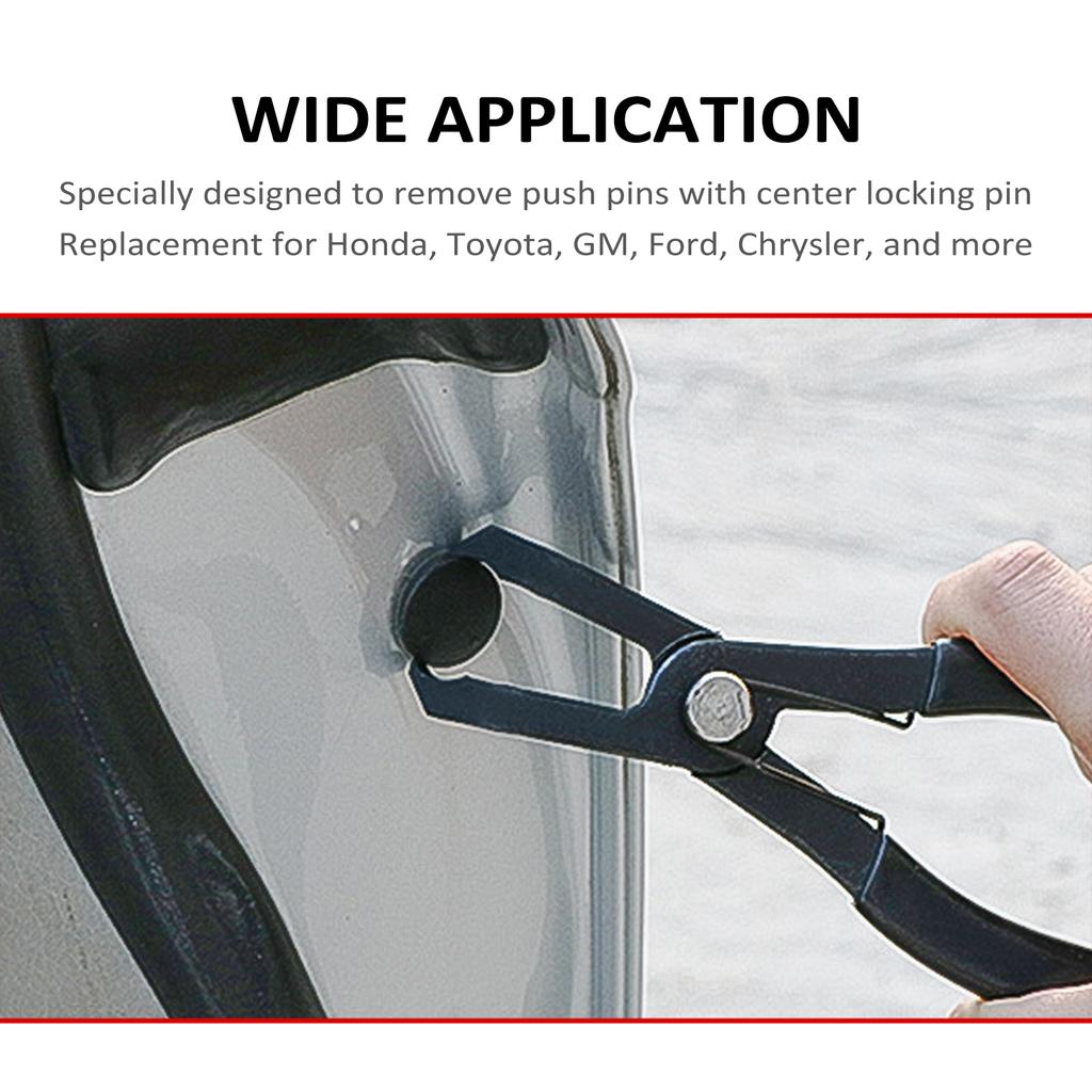 Push Pin Remover Tool, 80-Degree Angled Push Pin Pliers for Retainer & Anchor Removal Replacement