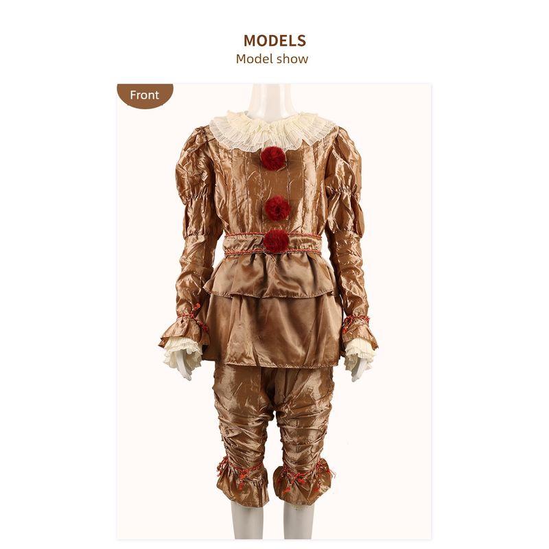 It Pennywise Cosplay Halloween Costume Clown Cosplay Performance Outfit Role-Playing Costume The Return of the Clown (Gold Edition) XXXL