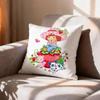 SStrawberry Cartoon SShortcake Girl   Pillow Case Pattern Printed Pillowcase For Living Room Sofa Cushion Cover