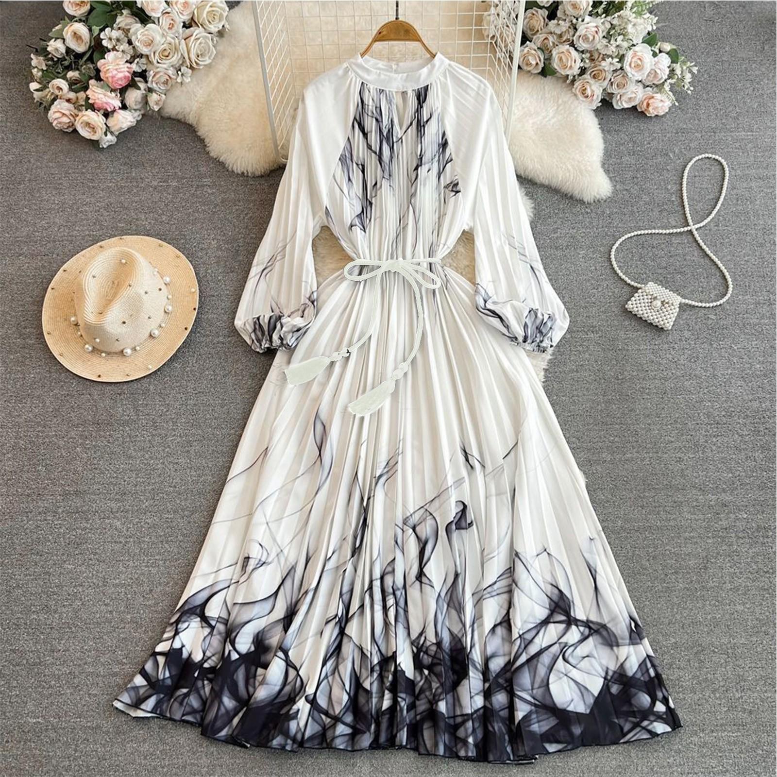 

Women s Casual Knitted Suspender Long Skirt One Size білий