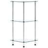 VidaXL Étagère 3 niveaux Transparent 30x30x67 cm Verre trempé 249514