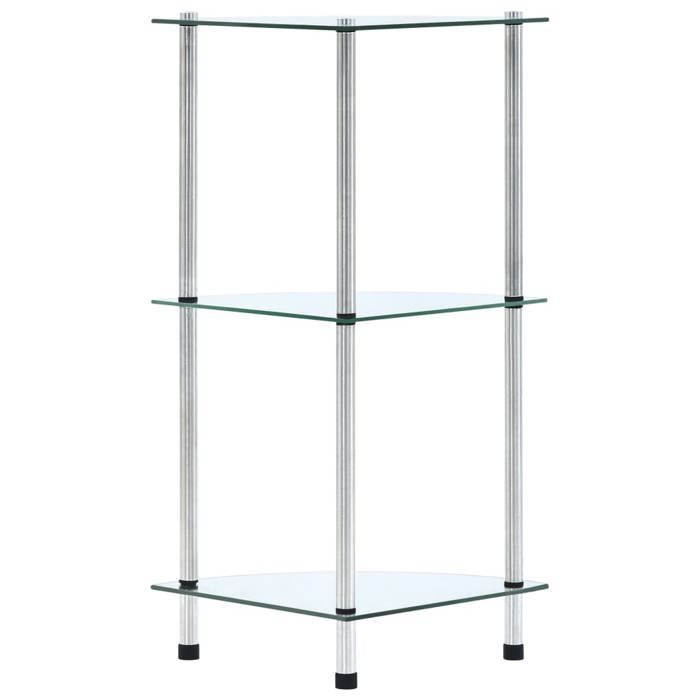 VidaXL Étagère 3 niveaux Transparent 30x30x67 cm Verre trempé 249514