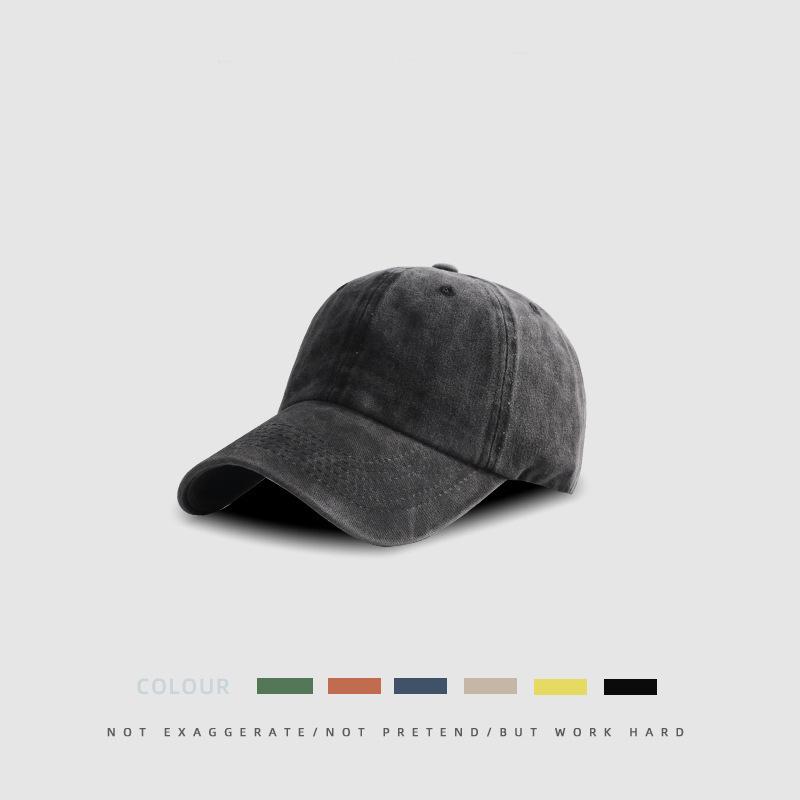 2024 Summer Distressed Washed Cotton Baseball Cap, 38 Colors, Custom Embroidery, Sunshade & UV Protection