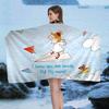 C-Coco-Chan Anime Bath Towel Microfiber Soft Water Absorbing Breathable For Girl Kids Decorative Cartoon Beach Towel